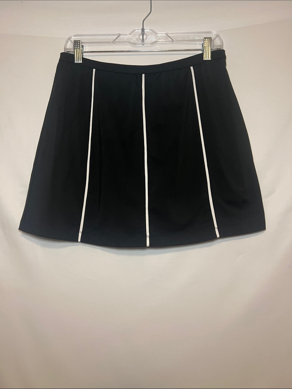 IZOD PerformX Cool-FX Women's Skort M Black White Piping Golf Tennis Active